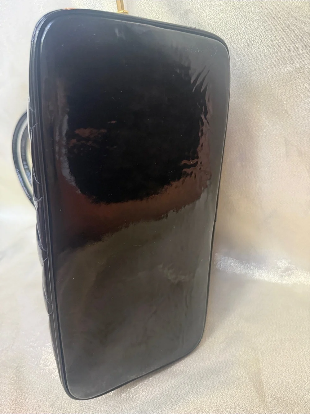 CHANEL glossy black